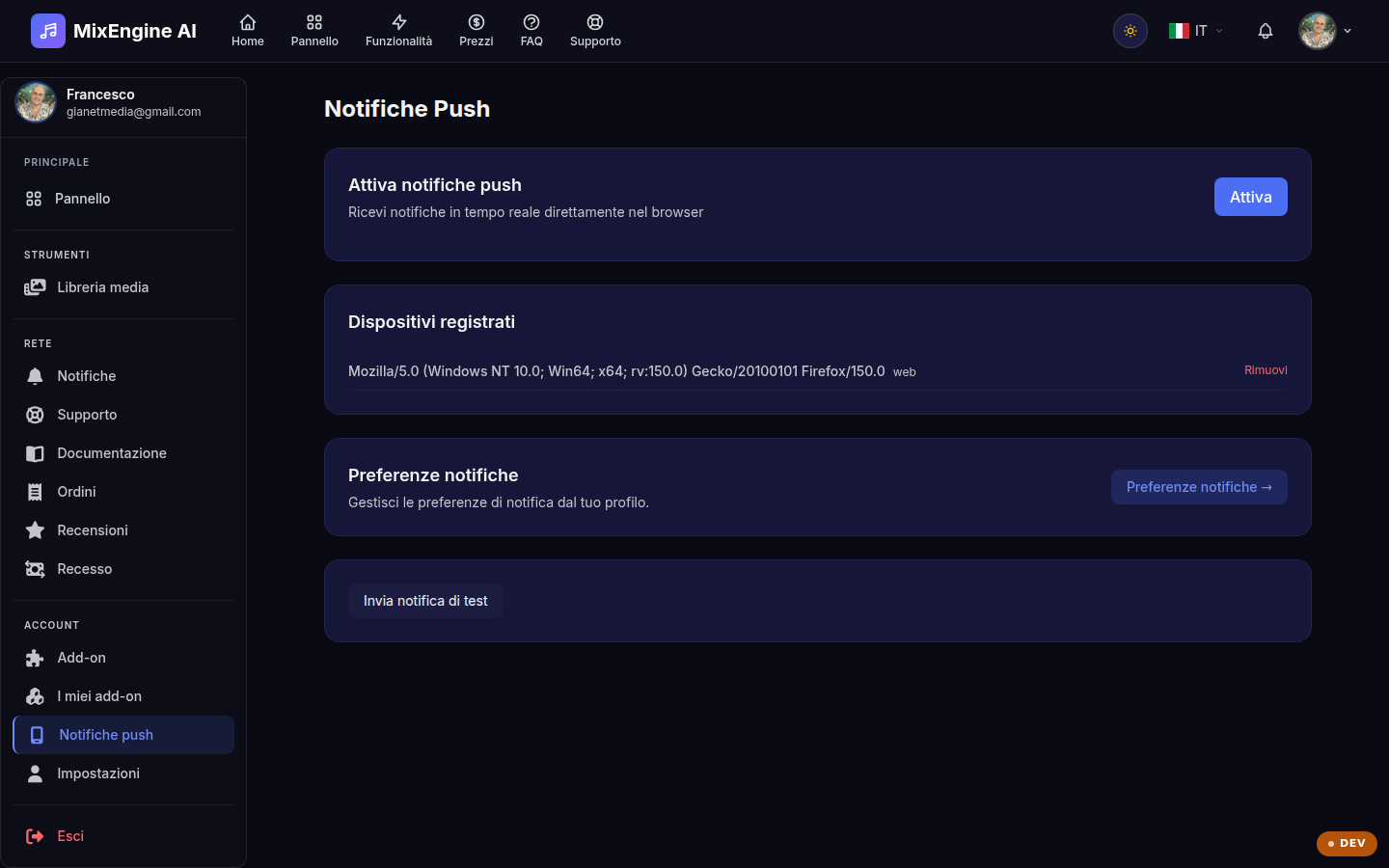 Notifiche push